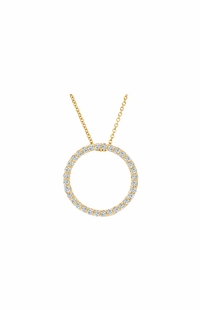 Circle of Life Diamond Pendant, 0.5 Carat on 14k Yellow Gold P050CLY